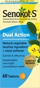 Senokot-S Dual Action 60 Comprimidos, Ingrediente Laxativo Vegetal Natural Plus Tablets amaciador de fezes, gentil confiável durante a noite alívio de constipação ocasional Branco