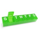 EZY DOSE Týdenní (7- Daily Pill Organizer, Vitamin Planner, Medicine Container, Pouzdro na doplňky a rybí oleje, Pohodlné a snadné použití, střední jednotky, Cestování Friendly, Zelená, BPA zdarma