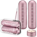 [2 Pack] Zannaki Metal Travel Pill Organizer, Portable Waterproof Weekly Pill Box, Great Aluminiozko Aleazio Pill Case Edukiontzi, BPA Free 7 Day Eguneko Medikuntza Antolatzailea Bitamina, gehigarria