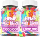 HempTotally (2 пакети) Конопля Jelly Beans для стресу 2,000,000 Преміум доповнення для поліпшення сну, Boost Mood - 300 Cts