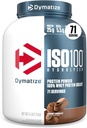 Dymatize ISO100 Whey Protein Powder Isolate, Gourmet sjokolade, 25g protein, 5 pund, 5,5 g BCAA, mindre enn 120 kal., Glutenfri, 1g fett, 1g sukker, 2g karbohydrater (71 serveringer)
