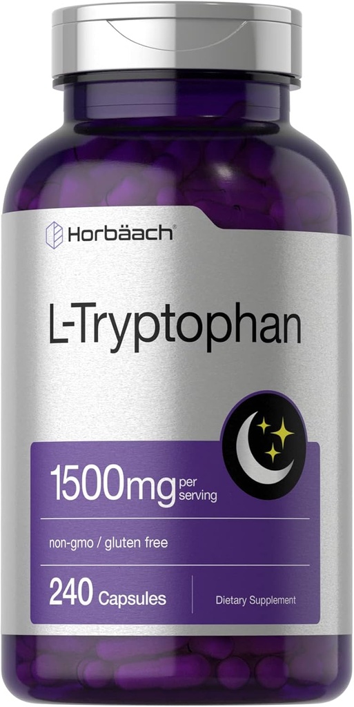 Horbäach L Tryptofaan 1500mg Capsules 240 Tellen 
