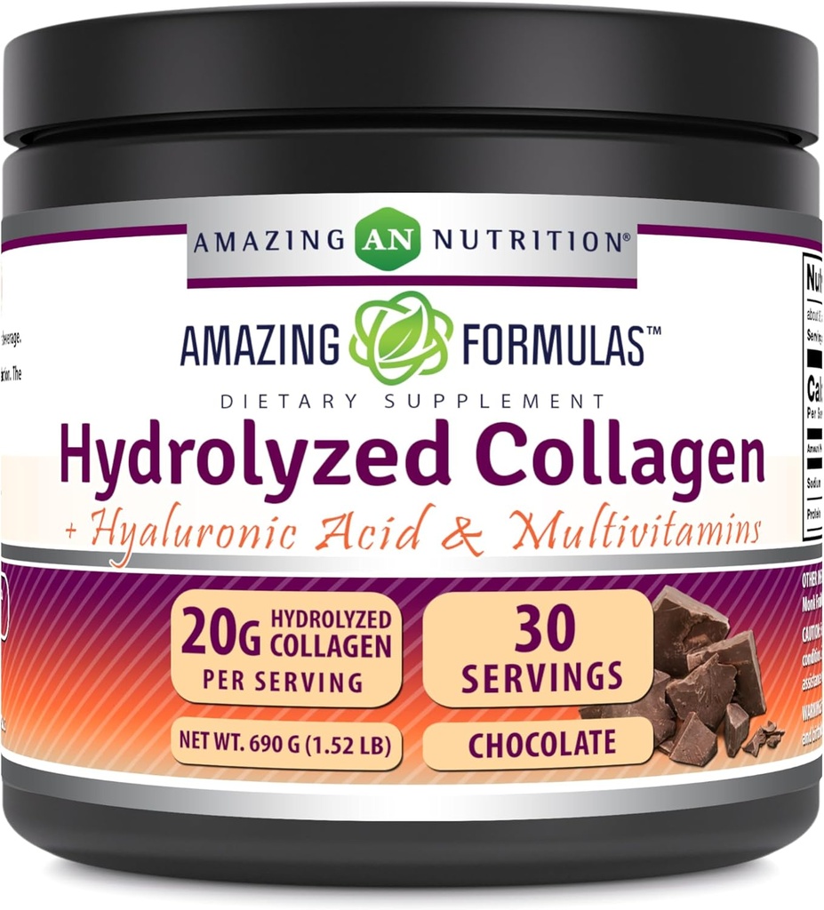 Hyaluronic Acid & Multivitamins Ekstrüter ilə Amazing Formulas Hidrolyzed Collagen