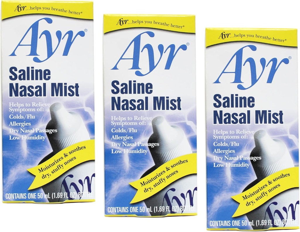 Ayr Saline Nasal Mist 50 ml (opakowanie po 3)