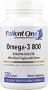 Patient One Omega-3 800 | Supplement zur Unterstützung von Herz, kognitiven und gemeinsamen Gesundheit* | Omega-3 Fischöl mit EPA und DHA | 120 Softgels