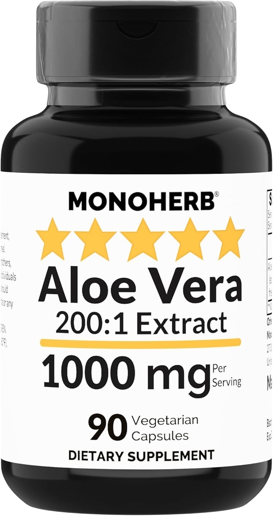 MONOHERB Aloe Vera 1000 mg - 200x Ekstrakt - 90 kapslit