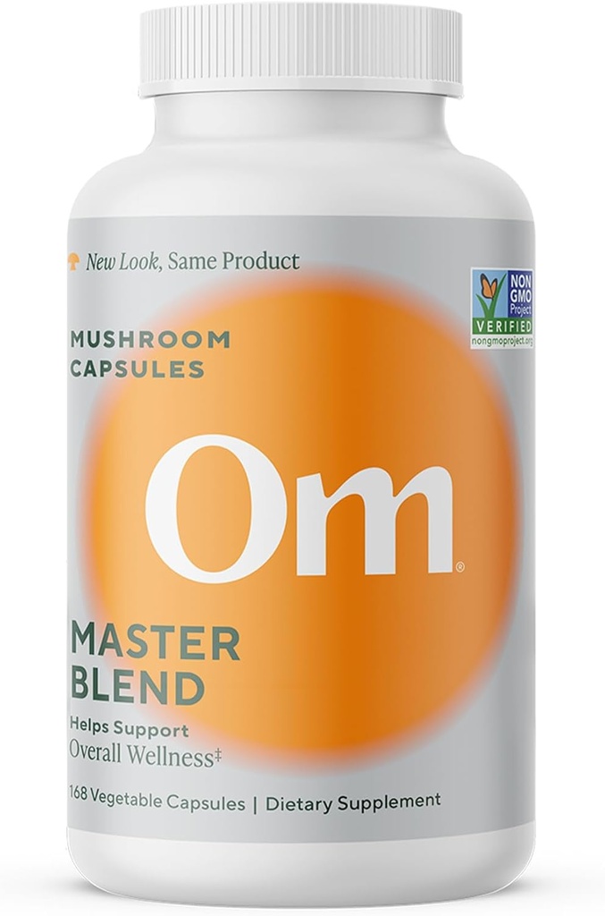 OM Master Mushroom Capsules - hữu cơ Mushroom Phụ với 10 Mushrooms và Ashwaganda – Hỗ trợ Immunity, Gut Health & stress, 168 Count (56 phục vụ)