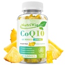 CoQ10 Gummies, Coenzyme Q10 Supplement 200 mg, High Absorption CoQ10 Supplement for Cellular Energy and Immune Health, Vegan, Gluten Free, Pineapple Flavor, 60 Count