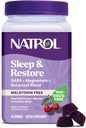 Natrol Sleep & Restore Magnesium Glycinate Blend Gummies, Magnesium for Sleep Aids for Adules, Melonatin- Free, Cherry Flavored, 30 Day Suppply