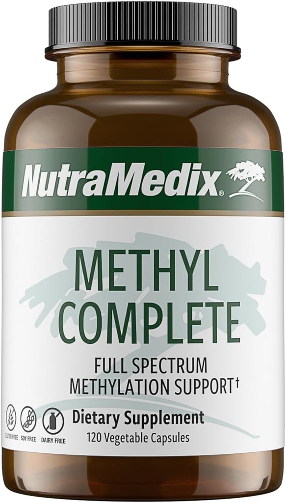 NutraMedix Methyl Complete - Complete Methylation & Energy Support Capses - Βιταμίνη Β2, Β6, Β12 & Folate - με Creatine Monohydrate & Betaine Anhydros (120 Count)