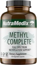 NutraMedix Metil Complete - Complete Methylation & Energy Support Kapsul - Vitamin B2, B6, B12 & Folate - dengan Creatine Monohydrale & Betaine Anhidlous (120 Count)