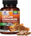 Organic Ceylon Cinnamon Supplement 1800mg - Sertifikatlaşdırılmış Organic Ceylon Cinnamon Toz Pills - ABŞ-da Qadın və Kişilər üçün Enerji & Heart Support, Antioksid, Gluten Pulsuz, Non-GMO - 60 Capsules