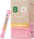 Kids Probiotics Powder (30 Sticks, 30 Days) - Soporte saudable Immune & Digestive System, Strawberry Milk Flavor para nenos 3-12. Bifidobacteria, Vitamin D, Zinc.