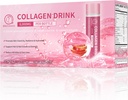 Peptidi di collagene marino 6000mg, Shot di collagene liquido per le donne con acido ialuronico, vitamina C, Integratori di collagene Support Skin, Hair & Nail, 0,85 Fl.Oz x30 Bottiglie, Sapore di mela