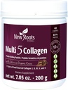 NEW ROOTS HERBAL Multi 5 Coco Collagen Powder Supplement (Typy I, II, III, V a X) Hydrolyzed Collagen - Dairy & Gluten Free - 12g per Serving - Chocolate Flavor, 7.05 oz
