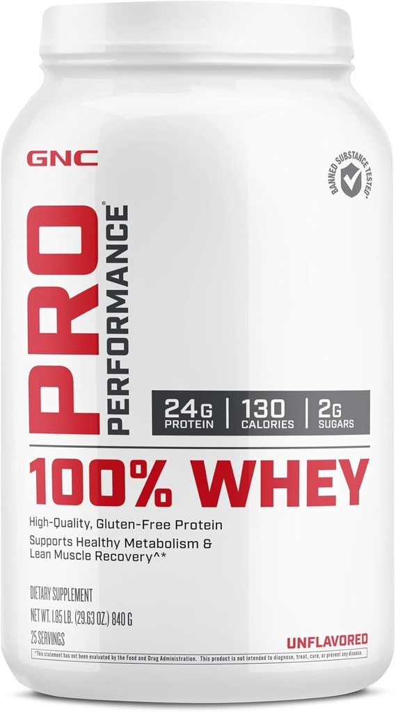 GNC Pro Performance 100% Whey - makuton (25 tarjoilua)
