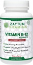 Zaytun Halal ויטמין B12 1000mcg, מקדם ייצור אנרגיה, מטבוליזם מערכת העצבים בריאה - Vegetarians ו טבעונים פורמולה - חינם חלב - 4 חודשים אספקה - מיוצר בארה"ב