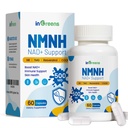 inGreens 500mg NMNH, NMN Supplement Alternative with NR, TMG, Resveratrol, COQ10, NAD Supplement, Anti Aging, Energy, Boost NAD+ Levels, 60 Capsules