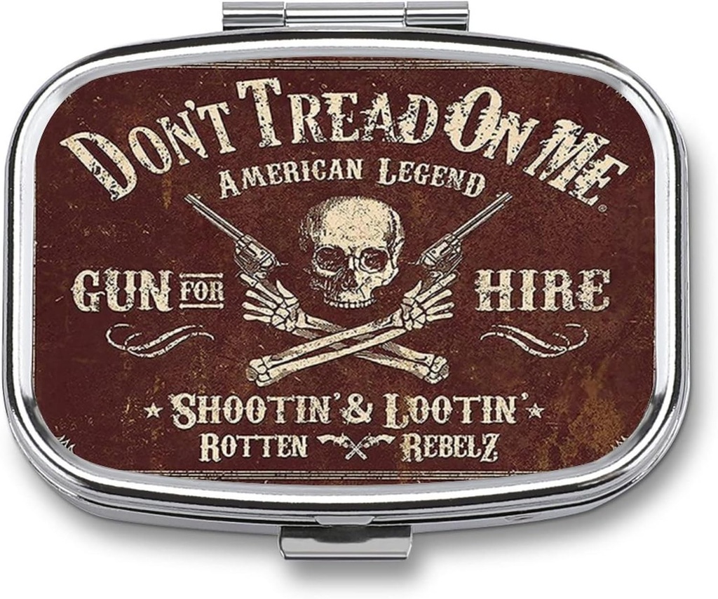 Metal 2 Compartment tablete Organizator potovanja prijazno Portable Compact Pill Box Cute Pill Case,za žepne denarnice Dnevno Portable Medicine Vitamin Tablet shranjevanje , samll, 20220813.0 Ounce