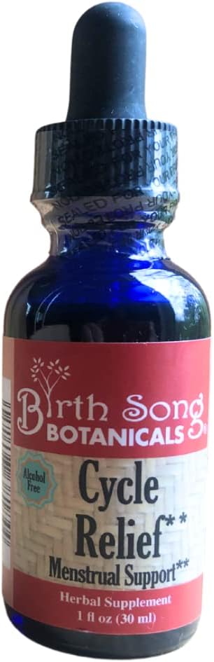 Birth Song Botanicals Menstrual Cycle Support Tincture, Herbal Drops för hälsosam menstruation, naturlig menstruationsvårdstillägg för tonåringar och vuxna, periodstöd 1oz.