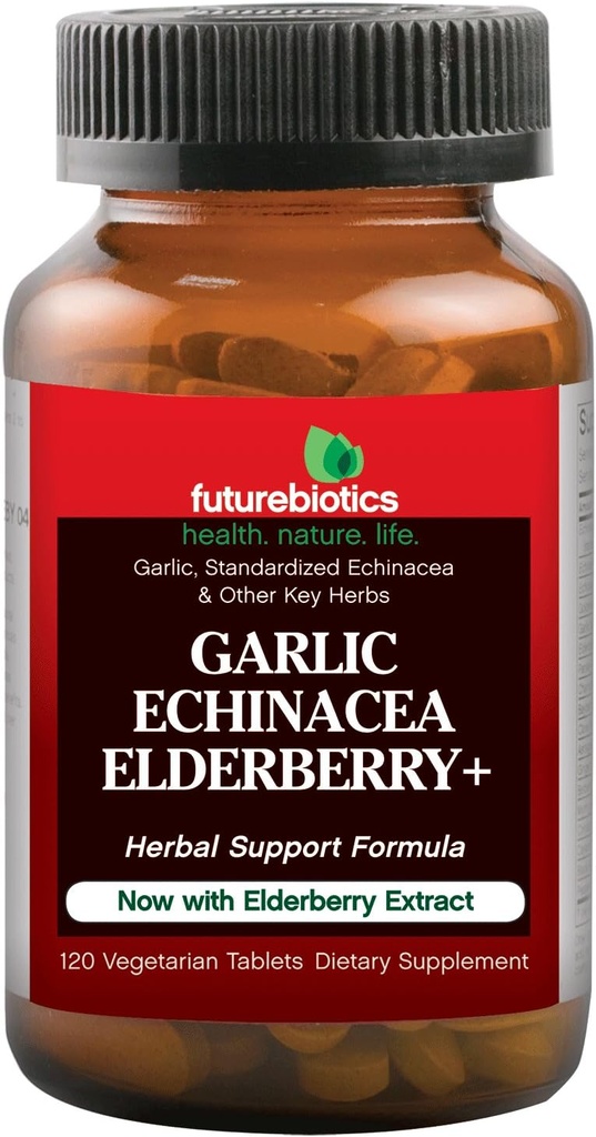 Futurebiotika Hvitløk Echinacea Elderberry + 120 Tabs