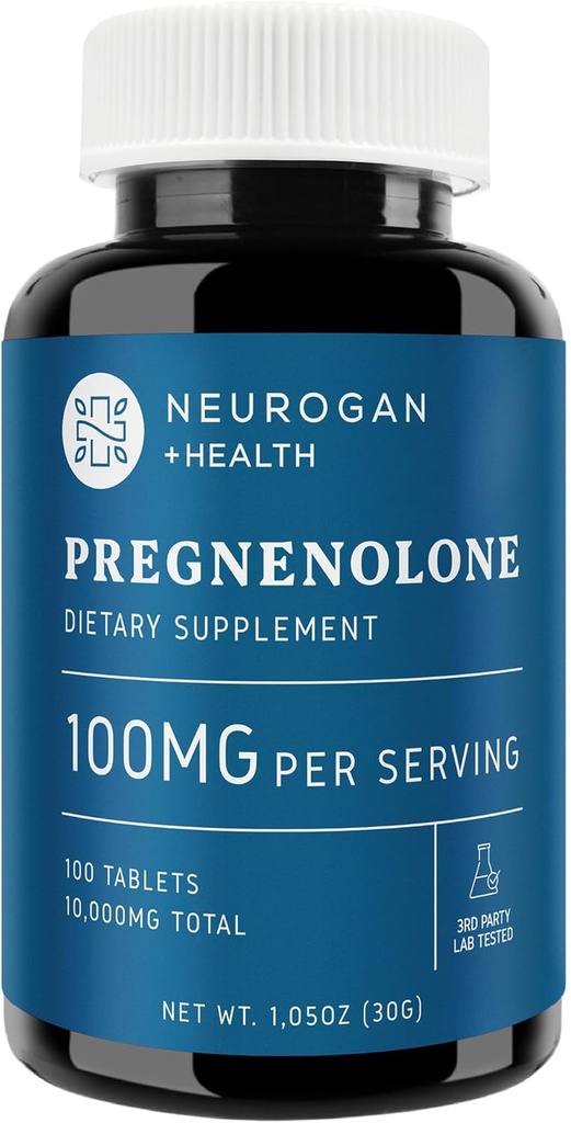 Neurogan Presenolone Supplemen- 100 mg per Serving - 100 tabletta - Természetes hormon támogatás Hormonegyensúly & Egészséges öregedés - Non-GMO - Készült az USA-ban