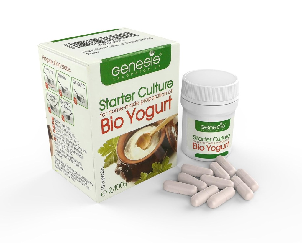 Bulgare Bio Yogurt Starter Culture - bio, fait maison - 10 capsules pour 20 litres