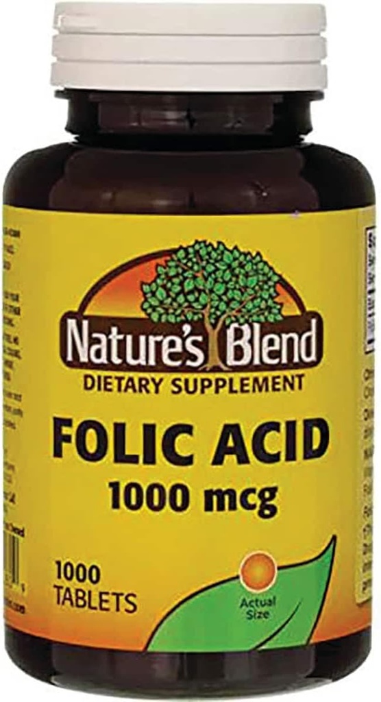 Naturens Blend Folic Acid 1000 mcg 1000 mcg 1000 flikar