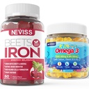 Iron Gummies 2 Pack + Kids Omega 3 Gummies 2 Pack