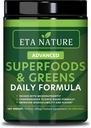 50 Green Powder - Green Superfoold Powder amb Frut i Vegetables suplementaris - Supergres Green Powder per a l'Energia, Digalion, Vitaly & Imunity - 30 Serviting Vegan i No-GO