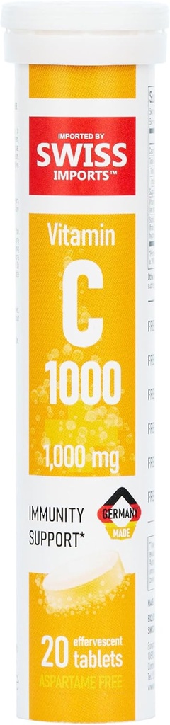 Effervescent Vitamin C 1000mg Dietary Supplement, 20 Tablets