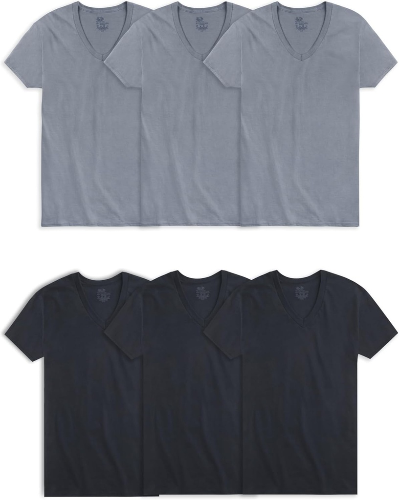 卢姆男人的水果 永软的棉花 保持塔克 V -Neck T -希尔特