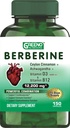 Berberine 12200mg met Ceylon Cinnamon Ashwagandha Vitamine D13 + Vitamine B12 Immuun Hartondersteuning - 75 Days Supply -150 Telling (pakket van 1)