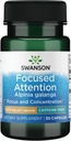 Swanson Focused Attention Alpinia Galanga - Caffeine-Free 300 mg 30 Caps