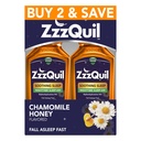 ZzzQuil Liquid Sleep Aid, Soothing Sleep, Diphenhydramine 50mg HCl, Chamomile Honey Flavored, Nighttime Sleep Aid Liquid, Sleep Aids for Adults, 2 Pack, 24 FL OZ