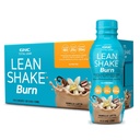 GNC Lean Shake Burning with Cafeine,临床证明重量管理,准备饮用食用替代剂,25g蛋白与零添加糖,香草拉铁,包12