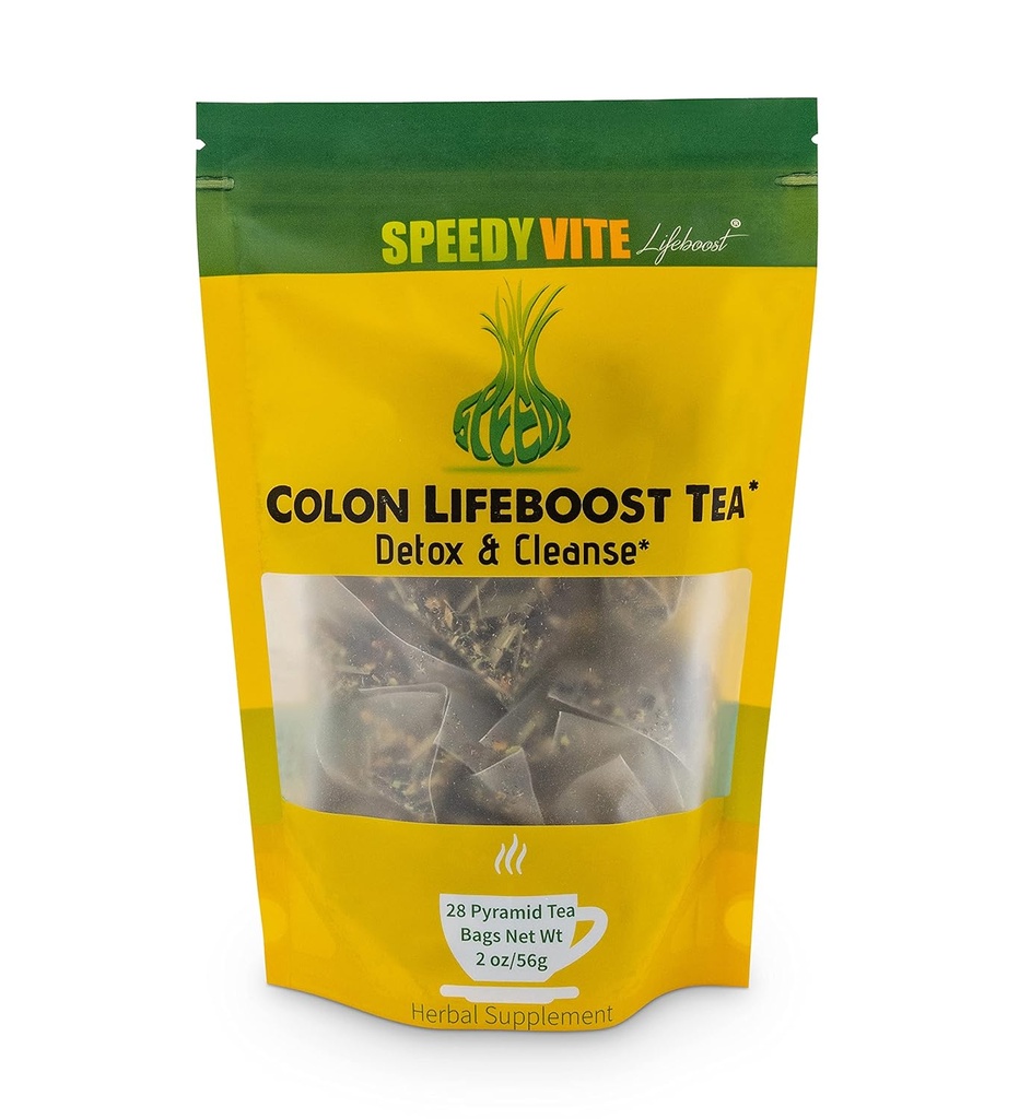 FlashVite Colón LifeBoost Te Detox i Netse - Te Organic Pu'er amb Ginger, Llimongras - Augmenta la salut i la funció