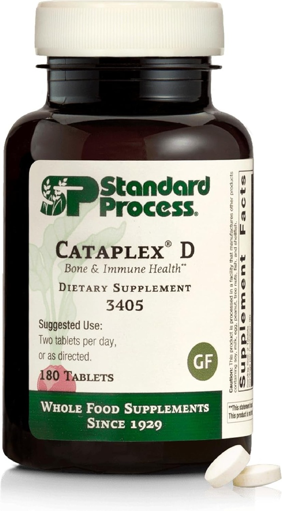 Standard Process Cataplex D - Supports Immune Function, Bone density " Mineral Absorption - Immune Health supplement with Vitamins A " D - Gluten-Free, Non-Dairy " Non-Soy - 360 Tablets