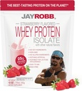 Jay Robb - Proteína de soro de herba Isolate Powder, Outragely Delicious, Strawberry, 11 Servings (12 oz)