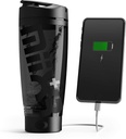 Promixx Charge Shaker Bottle (MiiXR+ Edition) ) Device-charging Vortex Mixer with supplement Storage and easy-to-clean Tritan Cup (20oz ) Stealth Black)