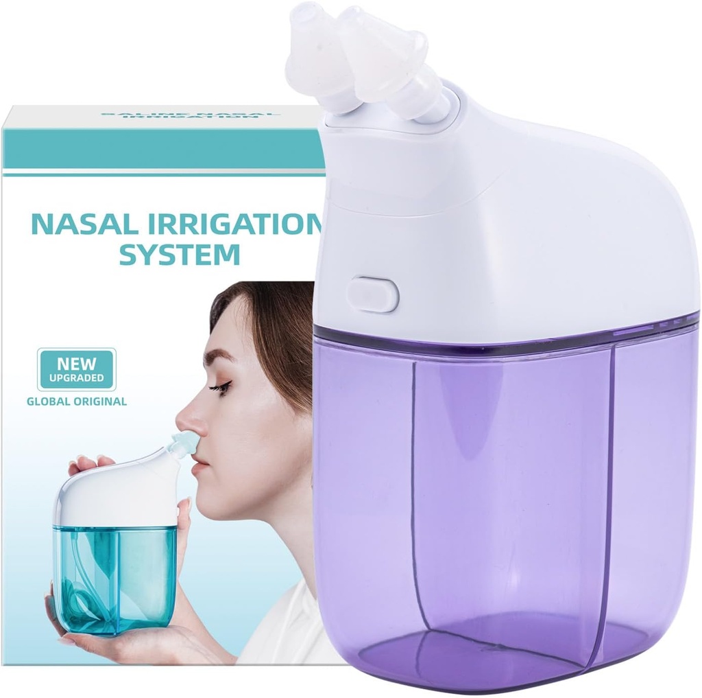 Sistema d' irrigació Nesal Rinse, Màquina Sinus Rinse, Màquina de neteja de Sinus amb Tanc de la col·lecció de tancs de Salt Tanki, Tanc - Nose Clearer per Sinus, Allinus Aclu, Active - Purp