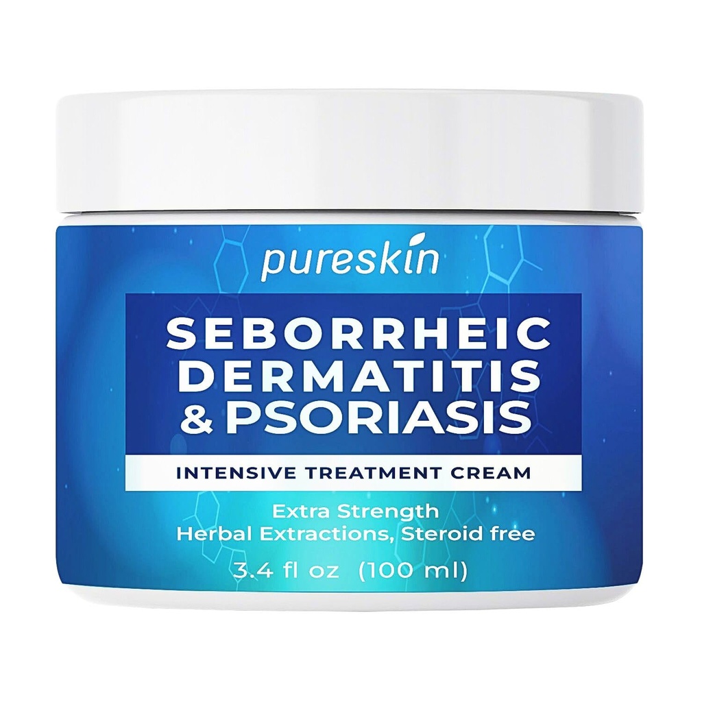 Seborrheic Dermatitis Psoriasis Cream: Antischimmelbehandeling - Traditioneel kruidengeïnfundeerd - Relief for Flaking Irritated Scalp Skin - Steroïden Gratis Duurzaam Resultaat 3.4 Oz