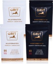 Nutrition Bites Sampler Pack | 23-26g Protein | High Energy Pre-Workout and Joint Support Supplements | Muscle-Building and Endurance | Gluten Free, Keto, No Soy | GRIT Superfoods (60g, 4 pack)