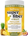 Bellway Super Fiber Powder + Fruit, Sugar Free Organic Psyllium Husk Pulver-Ergänzung für Regularität, Bloating Relief & Digestive Health, Plant-Based, Ananas Passionsfrucht (50 Portionen)