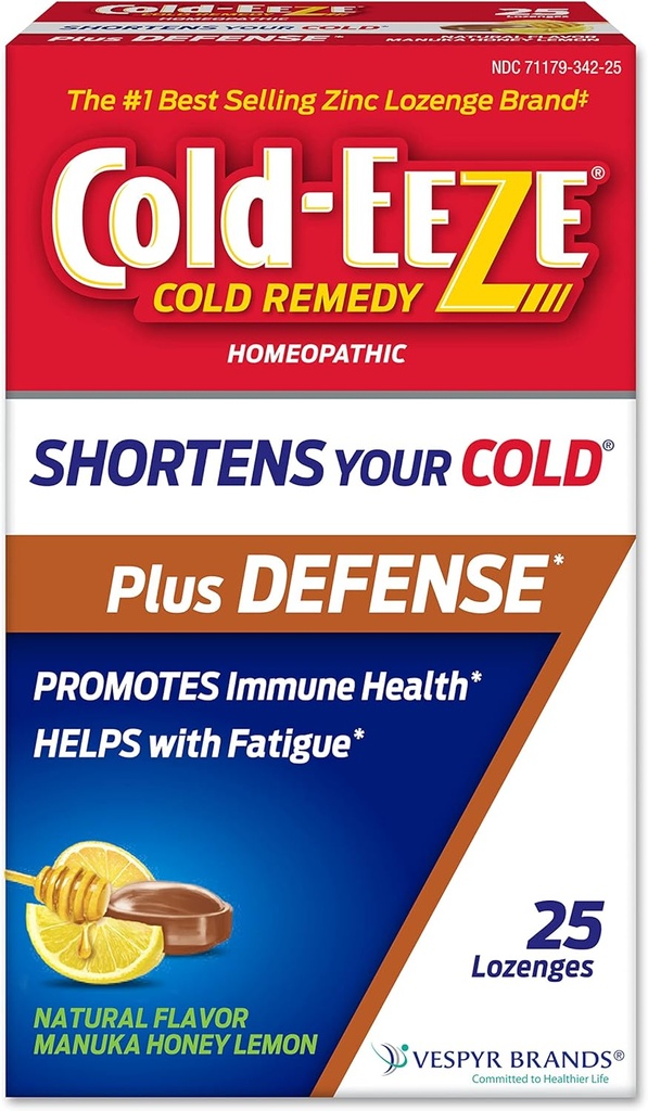 Cold-ez บวกกับการป้องกันธรรมชาติ Manuka Honey Loney Zync Lozenges, Homeopathic Remedy, Sortens Common Cold Profile, Profiles Imune Health, Sambucus Nigra, Echinacea and Rose Pros, 25 C.