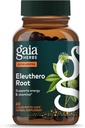 Gaia Herbs Eleuthero Root - Energie, Stamina & Mental Endurance Support - Eleuthero Root (Siberian Ginseng) Adaptogen Kräuterergänzung - 60 Vegan Liquid Phyto-Capsules (30-Day Supply)