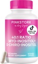 Pink Stork Inositol täydennysosa naisille 40:1 Myo-Inositol & D-Chiro Inositol 