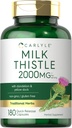 Carlyle Milk Thistle 2000mg | 180 kapsula | Dandelion & Yellow Dock | Ez-GMO, Gluten Free