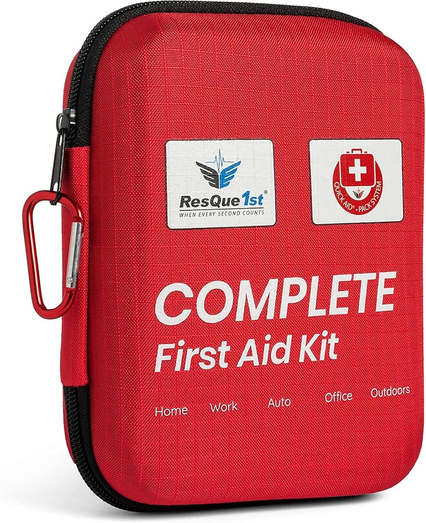 First Aid Komplekts Home and Travel Essentials - Ideāli piemērots ārkārtas automašīnu komplektu un kempingu Essentials - Portatīvie pirmās palīdzības komplekti un ārtelpas - ārkārtas pirmās palīdzības komplekts auto un ceļu braucieniem Essentials