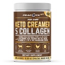 Collagen Keto Coffee Creamer Powder 12.2 oz - Hydrolyzed Collagen Peptides with Coconut MCT Oil, B12, Magnesium, Unflavored Protein Powder, Sugar Free Coffee Creamer for Smoothies & Baking